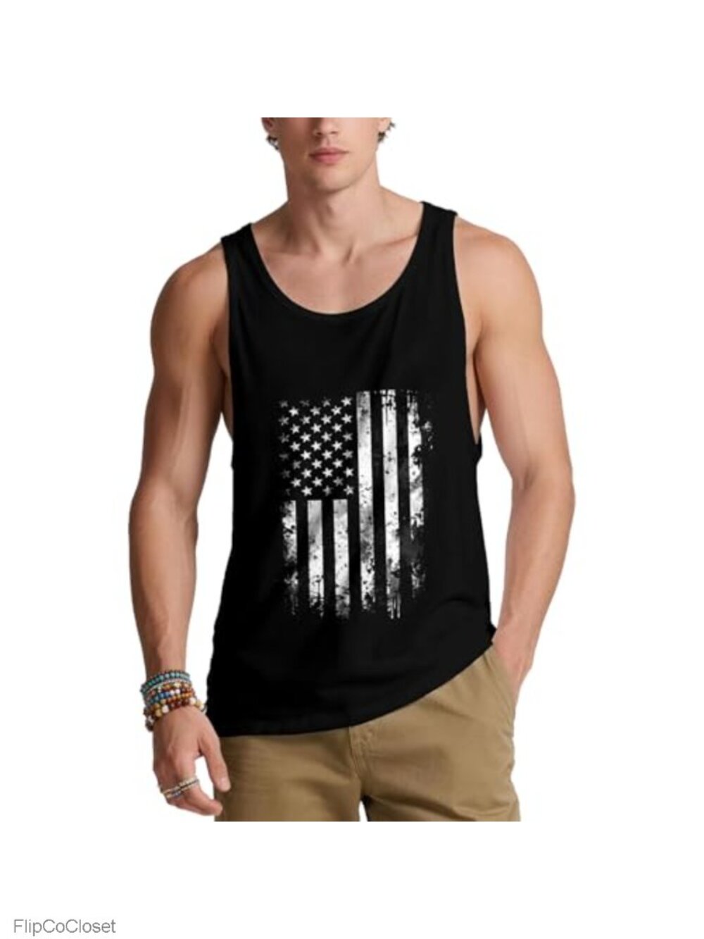 Men's Graphic Tank Top Sleeveless Summer Beach Casual